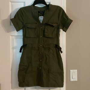Sanctuary Olive Green Utility Dress